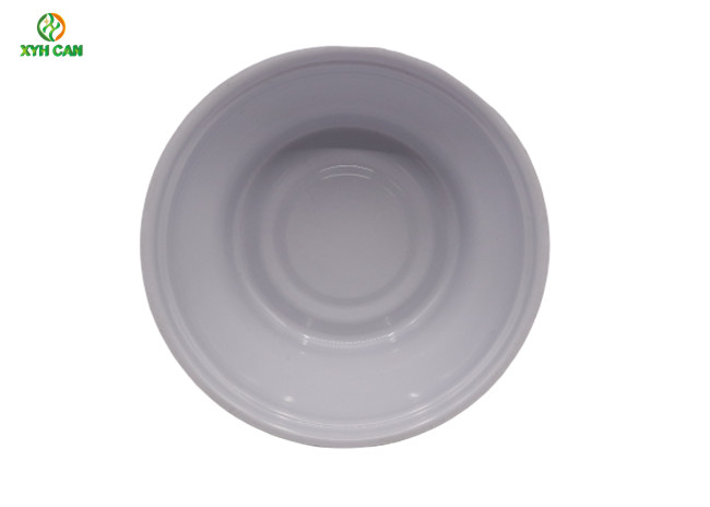 2 Piece Can Food Soup Packaging Round Bowl Shape with White Oil Inner