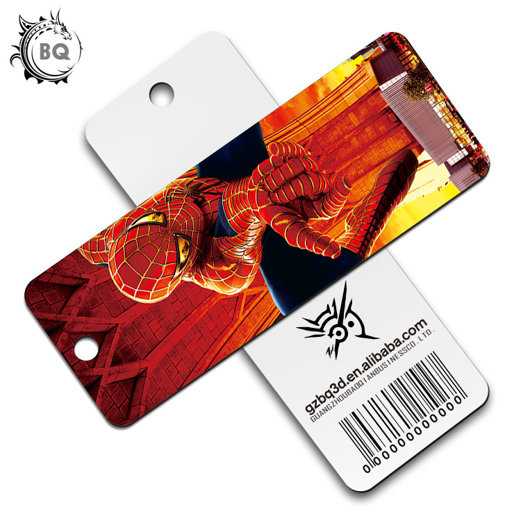 PET 3D Lenticular Personalised Book Marks With CMYK Printing 0.65 Mm Thickness