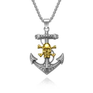 China Classic Shape Stainless Steel and Gold Pendants Necklaces for Men Anniversary Occasion wholesale