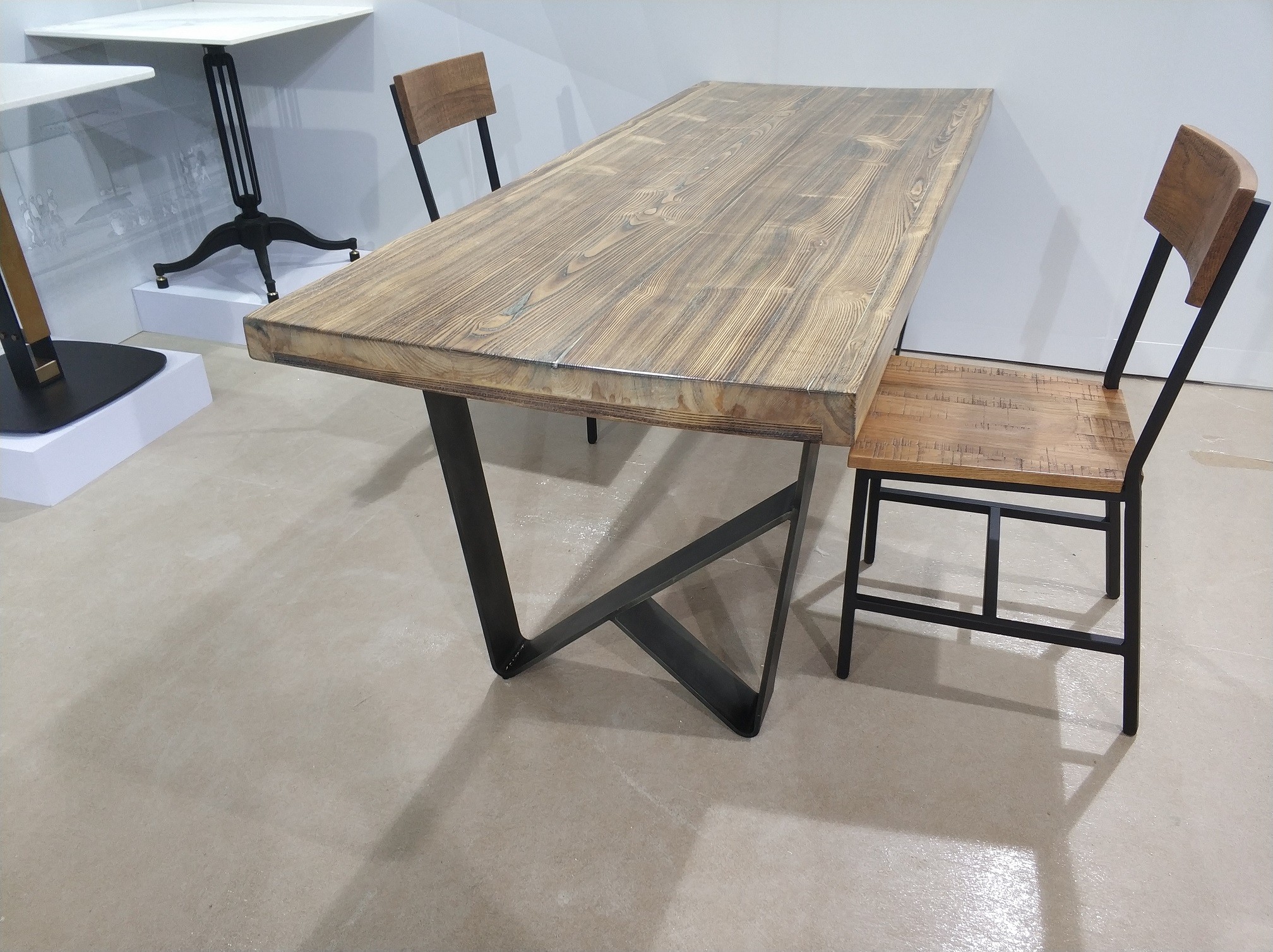 Bistro Table base Steel Table Frame Industrial Table support Sturdy Dining table leg