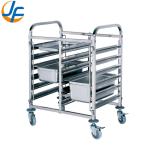 Cheap 4 Wheels Removeable Stainless Steel Trolly