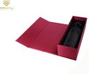 Embossing Red Cardboard Wine Box Packaging Magnet Closure