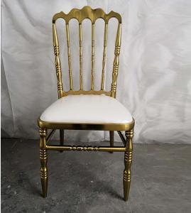 China Wedding Party Event Golden Stainless Steel frame Wedding Chair Chiavari Chair wholesale