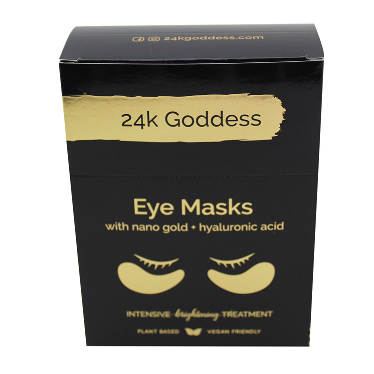 Black Eco Friendly Eye Mask Makeup box for Personal Care Product Packaging