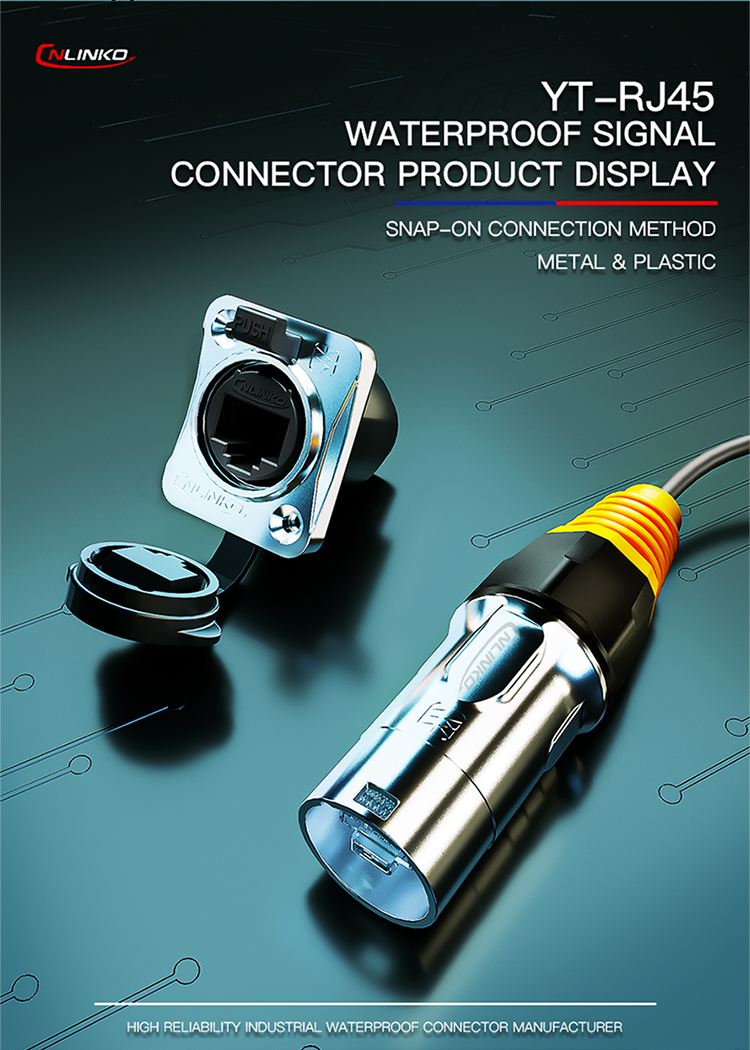 Waterproof Ip67 Cat6 Modular Plug RJ45 Plug Cat6 Utp RJ45 Plug for Led Rental Display Connector