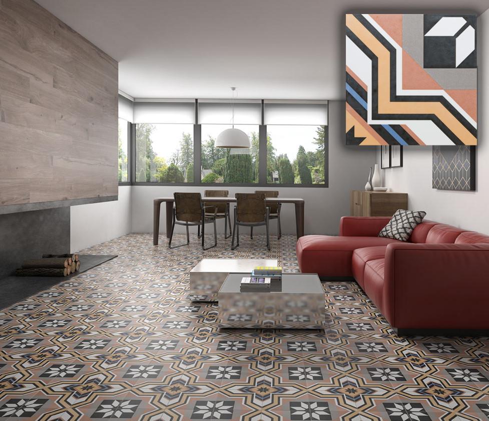 Antibacterial 25x25cm W.A 6% Yellow And Pink Ceramic Rustic Tile For Bathroom And Decorative Floor Tiles For Kitchen