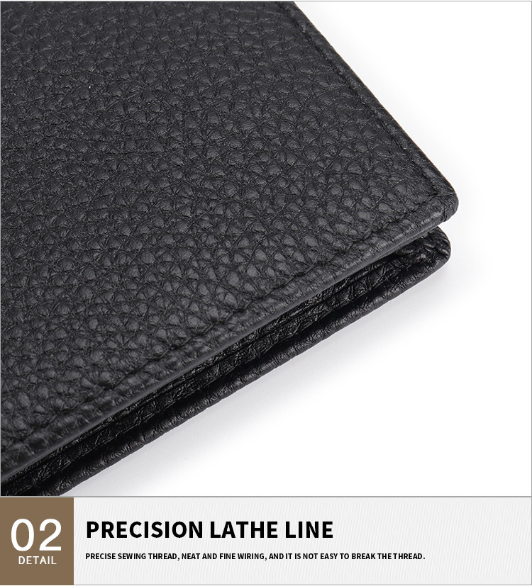 Custom Logo Avaliable Leather Bifold Wallet Slim Wallet Bifold Card Holder OEM/ODM