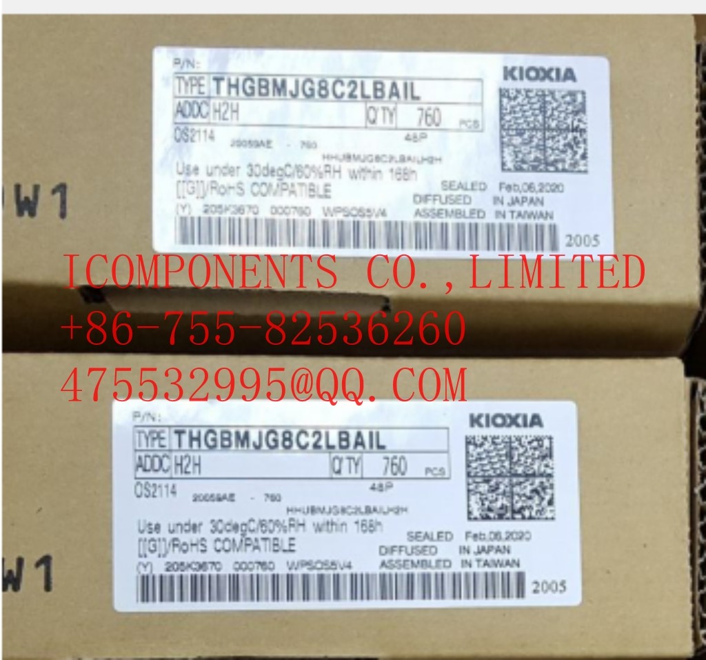 THGAF8G8T23BAIL Kioxia NAND FLASH IC 256Gb （32G x 8） UFS 153-WFBGA（11.5x13）