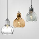 Modern white Clear Glass Pendant Light Dining Room Bedside Bedroom Mega Bulb