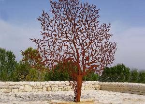 China Laser Cut Outdoor Metal Tree Sculpture Corrosion Stability Customized Size  wholesale