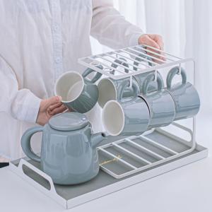 China Nordic Tea Pot Set Sustainable Porcelain Japanese Tea Pots and Stoneware Cups wholesale