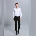 High End Anti - Wrinkle Business Dress Shirts Yarn Dyed Solid Color Plus Size