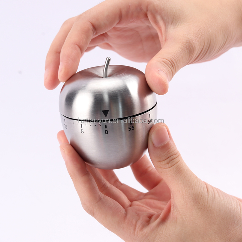 Stainless Steel Vintage Hourglass Egg Shaped Kitchen Timer