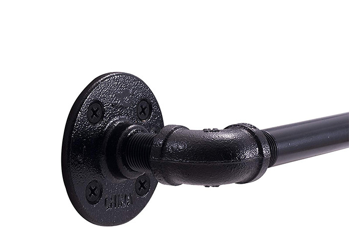 3/4 Inch Black Pipe Coat Rack Hanging Wall Towel Holder ISO9001 Approval