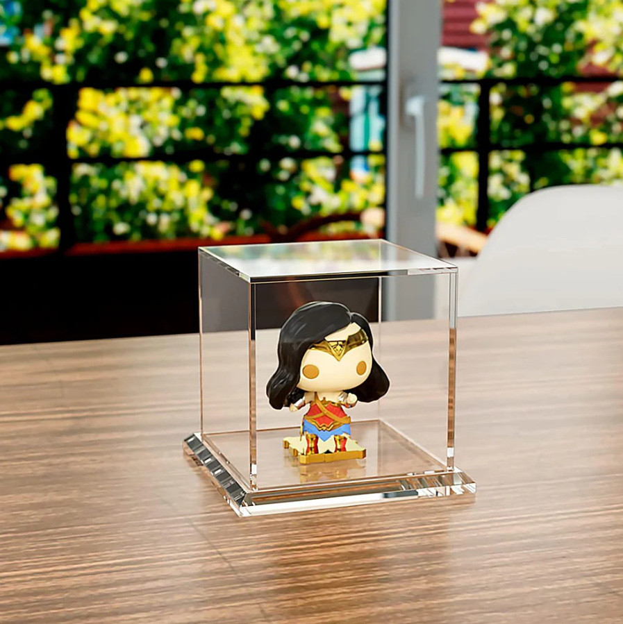 Factory Custom Acrylic Box Magnetic Box Pokemon Game Card Storage Box Toy Display Stand, Acrylic Display Case
