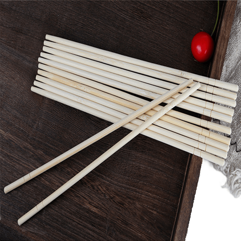100% Natural Boutique Round Stick Disposable Bamboo Chopsticks for Household/Restaurant/Hotel Stocked and Full Wrap
