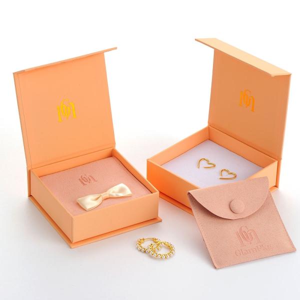 Magnetic Closure Custom Paper Cardboard Necklace Ring Jewelry Paper Box Gift Packaging With Foam Tray
