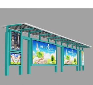 China Metal Bus Shelter Stop with Advertising Light Box Billboard wholesale