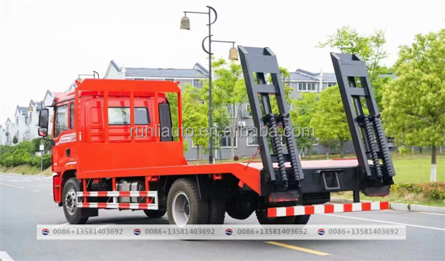 Shacman 4x2 8ton Excavator Loader Loading Tow Wrecker Flatbed Cargo Truck