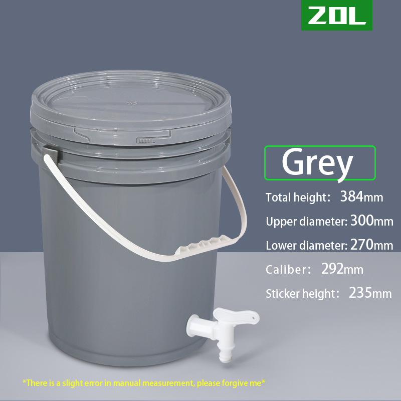Food Grade Drink Dispenser 5 Gallon Plastic Bucket With Handle And Lids Customrized Logo