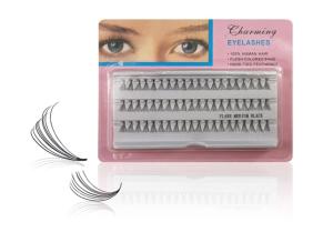 China 60pcs/Set Individual Black Natural Fake Eyelash Long Cluster Extension wholesale