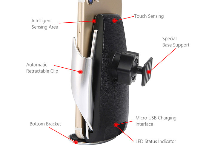 Smart Sensor S5 ABS 10W QI Wireless Car Charger