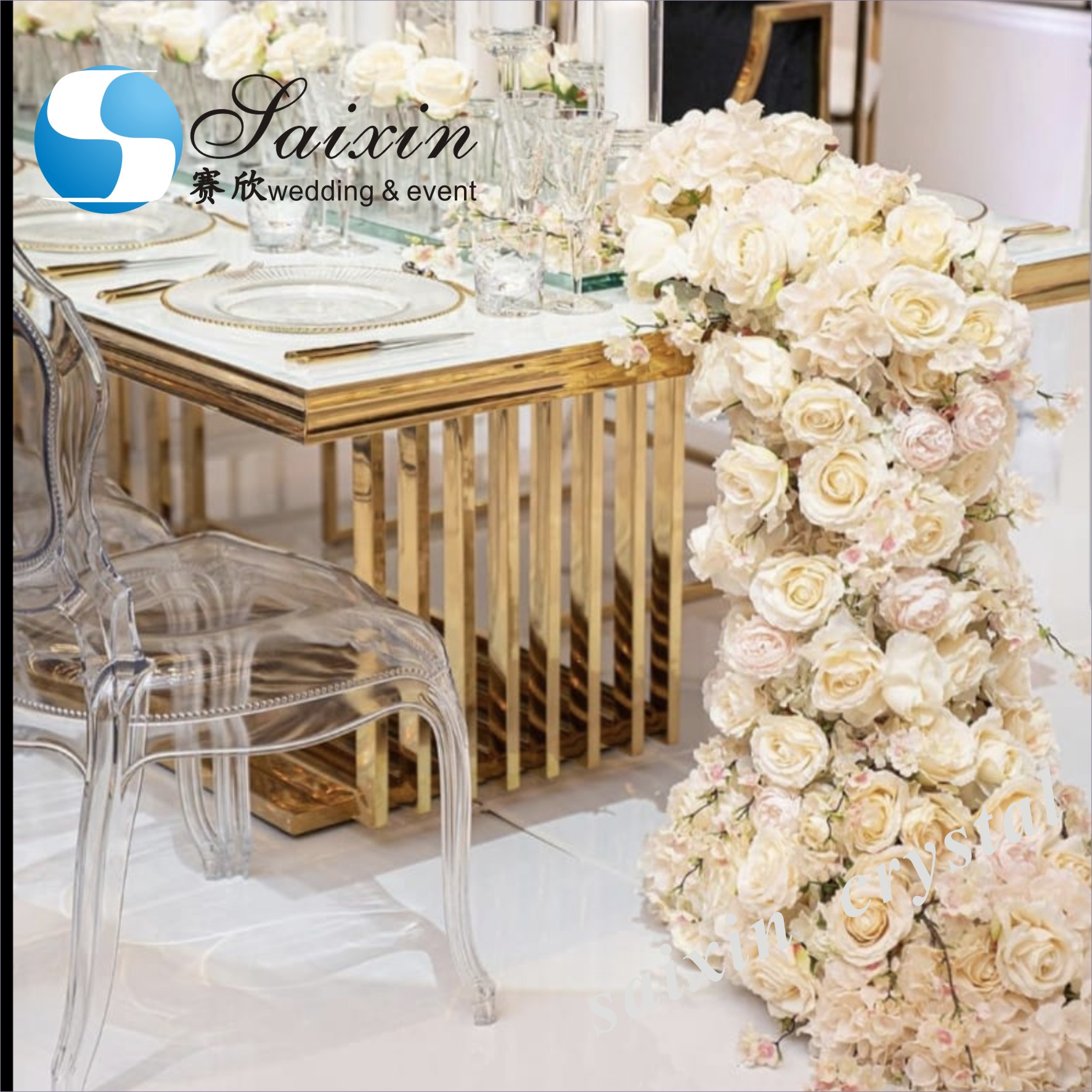 SX-020 Custom Wedding Decorations artificial silk flowers wall for wedding event backdrop decoration