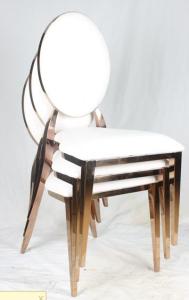 China Gold Wedding Dining Chairs Stainless Steel Stackable Banquet Chair wholesale