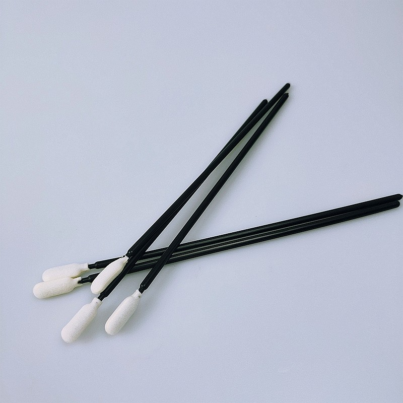 Black Handle 6.6 Inch Foam Cleaning Swabs Clean Product Hard To Reach Place Clean