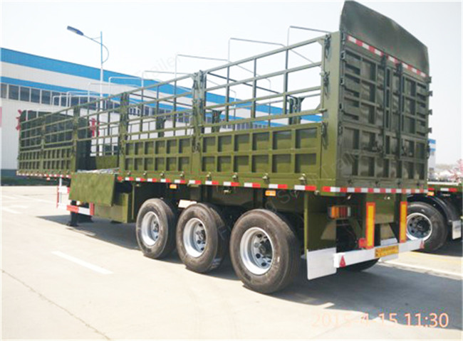 3 axles cattle trailer fencing type transport livestock trailers for sale