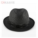 58cm Lightweight Unisex Raffia Straw Bucket Hat For Summer Outdoor