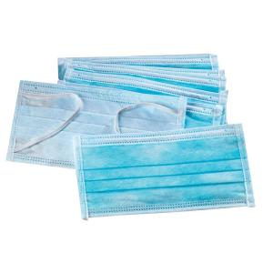 China Easy Fold 3 Ply Non Woven Face Mask , Disposable Blue Mask Fiberglass Free wholesale