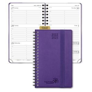 China Purple Spiral Softshell Mini Weekly Planner For Students Professionals wholesale