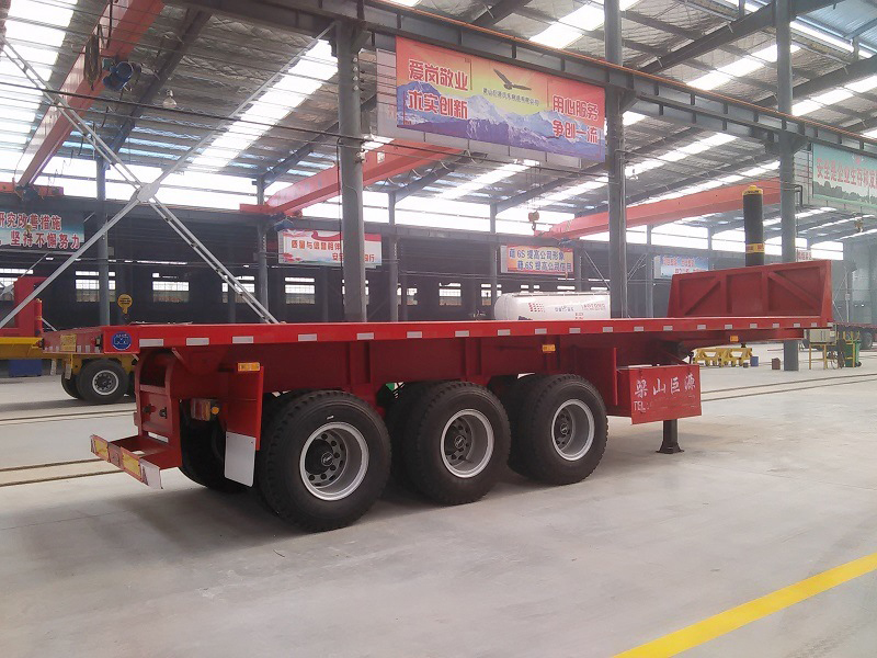 20ft Container Skeleton Dumping Semi Trailer 7700*2500*3070 mm Mechanical Suspension