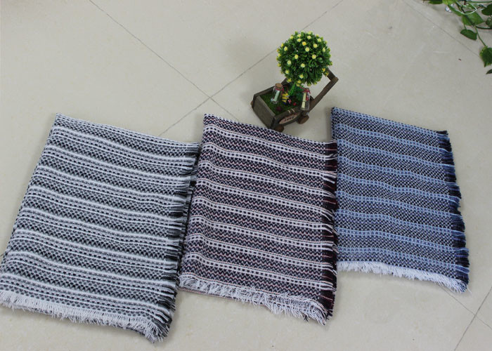 176g 180*60cm 100%Acrylic woven crochet stripe scarf poncho best price factory keep warm fashion china supplying