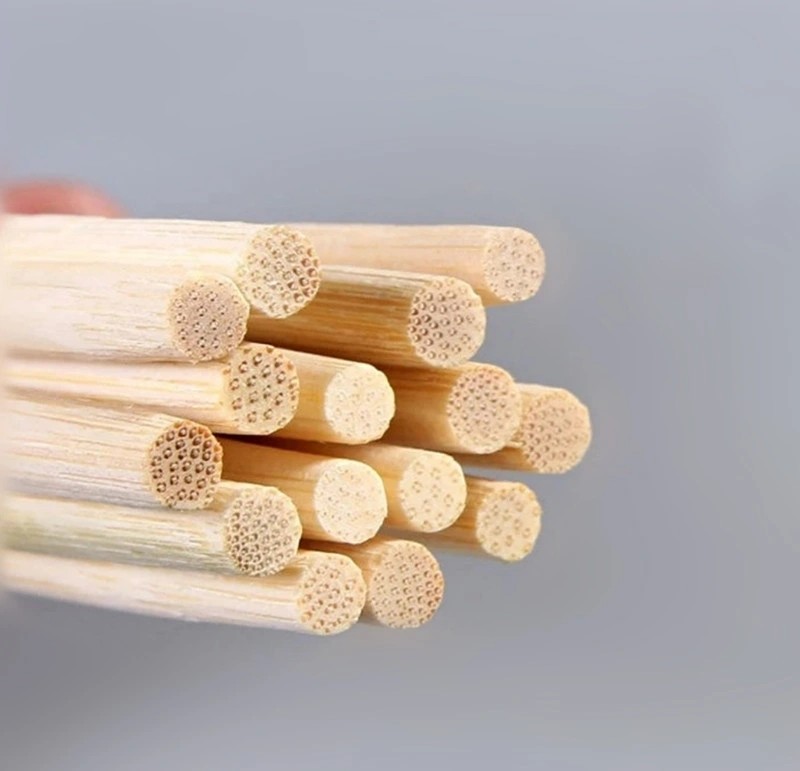 Round Disposable Individually Wrapped Chopsticks 23cm Bamboo Natural Color