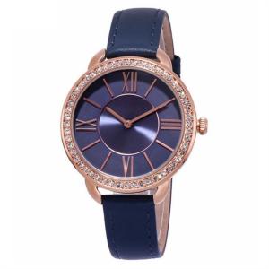 China 9.8mm Dial Diamond Quartz Watch 2035 Movement Leather Encrusted wholesale