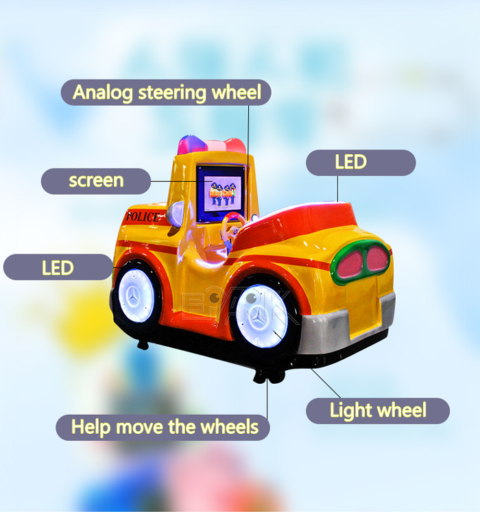 Kids Fun&Attractive Game indoor coin operated amusement rides led light kiddie ride