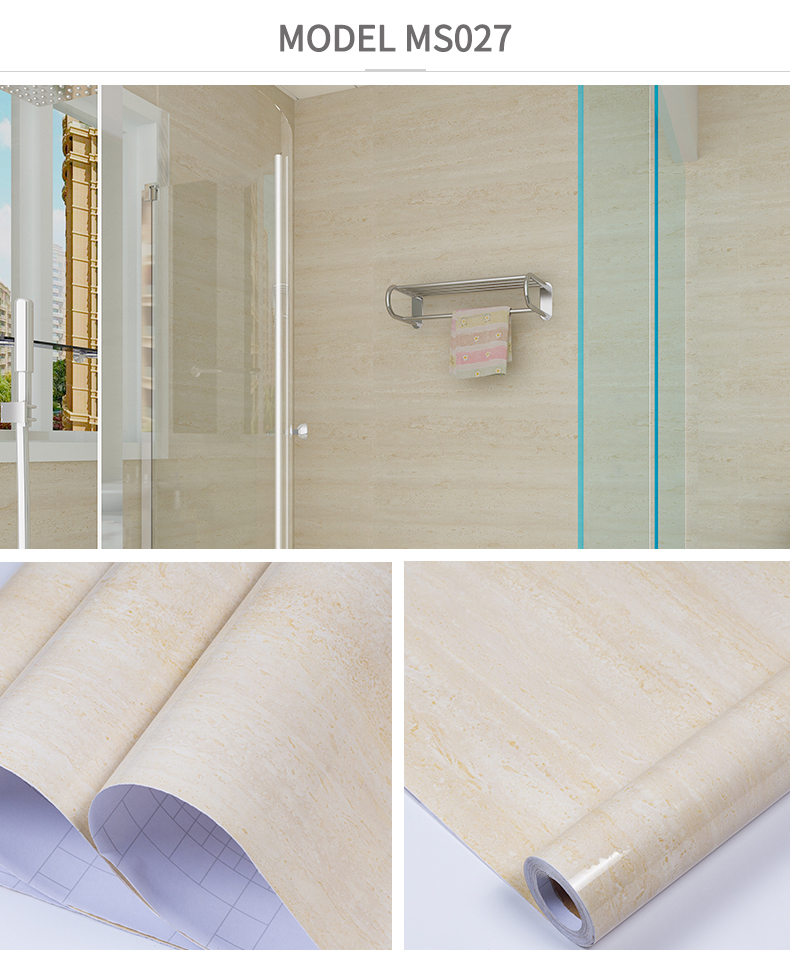 Wallpapers Type Vinyl Wallpapers Function Smoke-Proof Marble Stickers PVC Adhesive Contact Paper Marble Granite Film