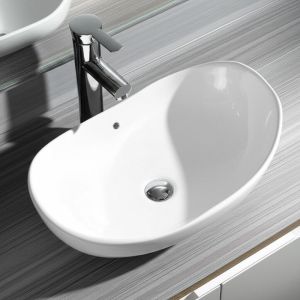 Modern Premium White Ceramic Sanitaryware Countertop Sinks Simple Irregular Art