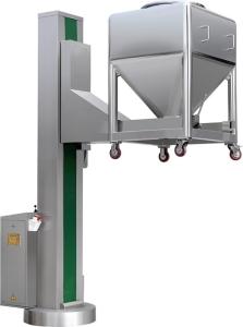 China Polished Stainless Steel Hydraulic IBC Bin Pharma Lifter wholesale