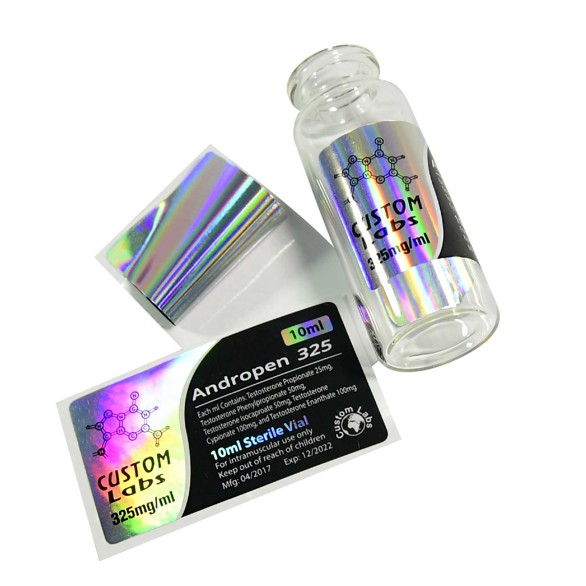 Quick Turnaround 10ml Vial Labels Round Shape Printing Time 2-3 Days