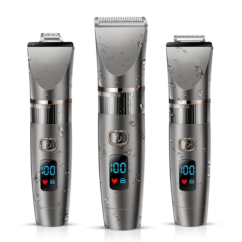 Professional Barber Shop Hair Clippers , Li Ion Battery Electric Hair Trimmer