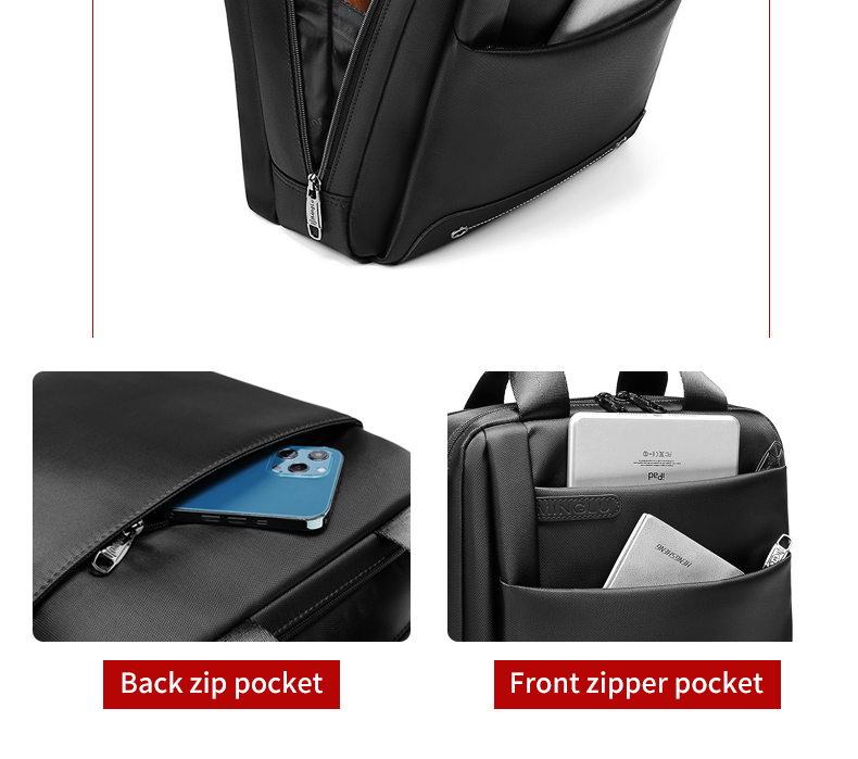 A4 Document Men'S Business Briefcase Bag Scratch Resistant 27cm Length