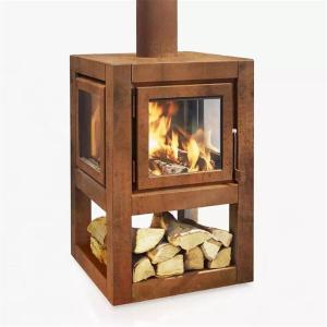 China Wood Burning Outdoor Freestanding Corten Steel Stove Metal Fireplace wholesale