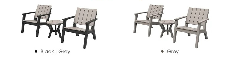 Plastic Wood Table and Chair Set for Nordic Outdoor Patio Garden Balcony Cafe Restaurant
