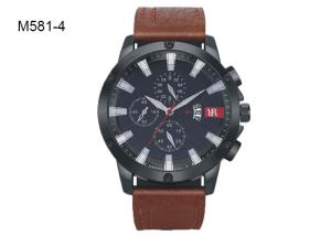 China BARIHO Analog Men's Quartz Watch Fashion Chronograph Date Leather Band Wristwatch M581 wholesale