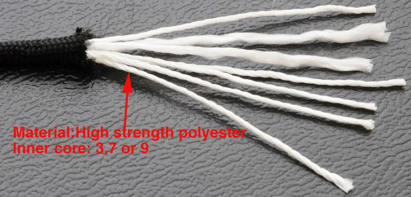 Outdoor Survival Paracord 550 with 7 Inner Strand Typeiii Polyester Paracord Rope