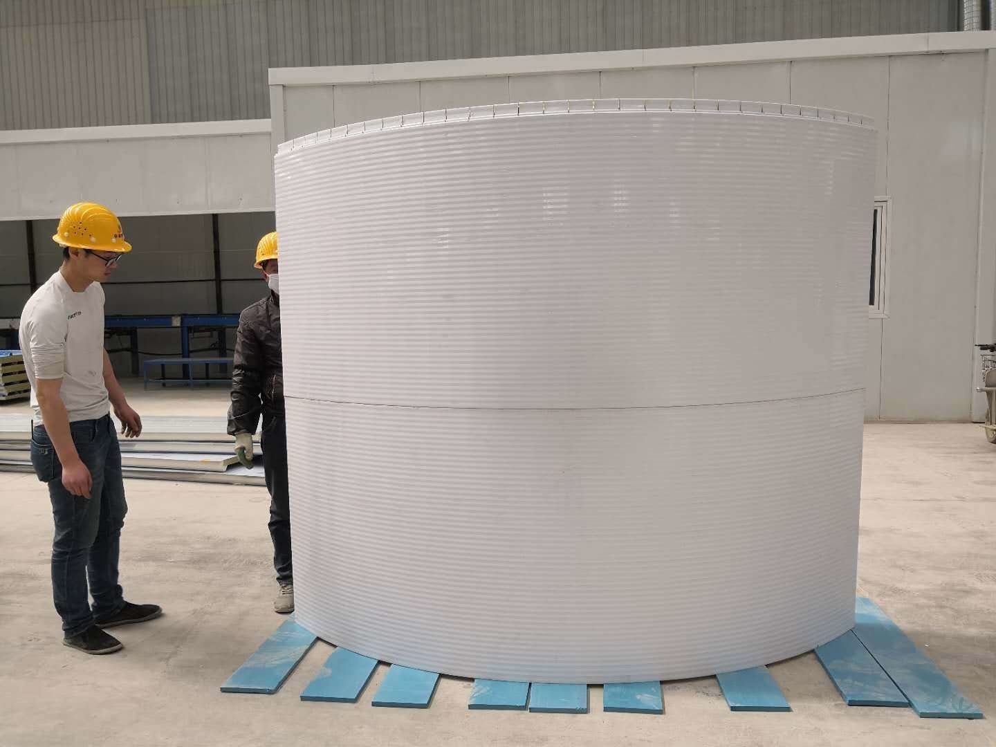 Waterproof Rockwool Round Sandwich Panel Corner Warehouse building