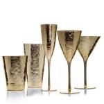 High End Glassware Collection Custom Luxury Golden Wine Glass Gift Wine Glass
